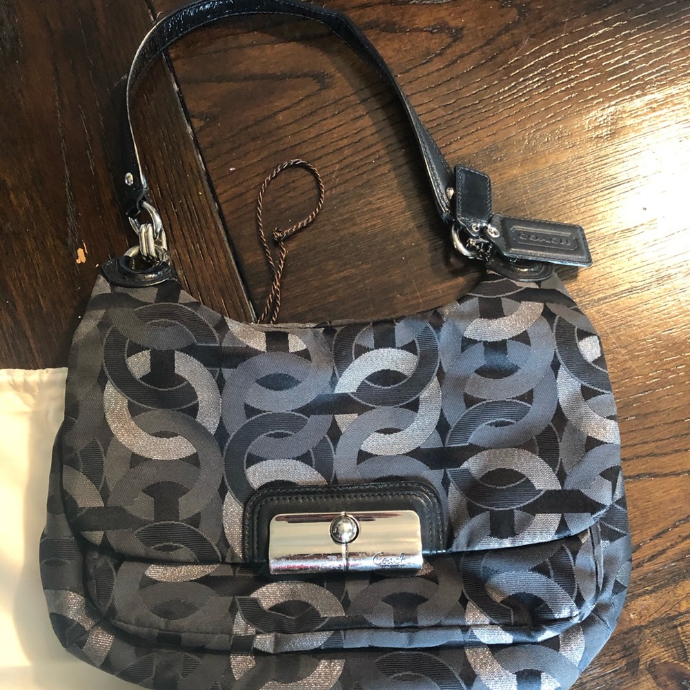 Vintage Coach with silk drawstring bag